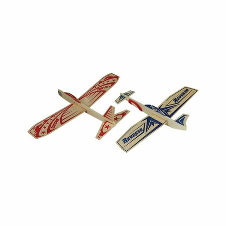 STAGES FOR ALL AGES Super Hero Glider Plane Natural Balsa Wood, 12PK ST148045